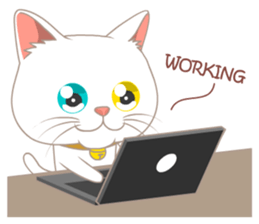 What a cute cat sticker #14937266