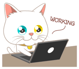 What a cute cat sticker #14937266