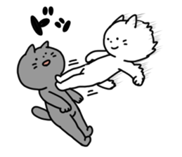 Fighting cats sticker #14937361