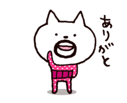 Circle mustache Showa cat sticker #14939296