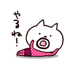 Circle mustache Showa cat sticker #14939298