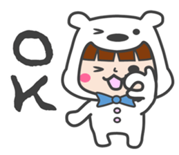 costume of a polar bear Vol.2 sticker #14940642