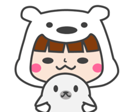 costume of a polar bear Vol.2 sticker #14940655