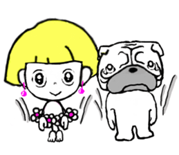 Shuttlechan & Pug sticker #14943212