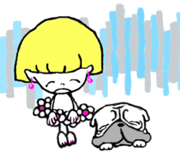 Shuttlechan & Pug sticker #14943219