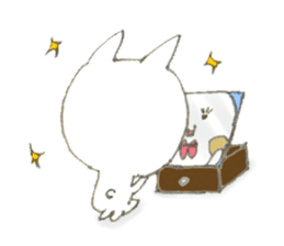 White cat 'one' sticker #14946704