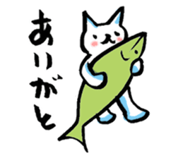 Cat of the Japanese brush sticker #14948642