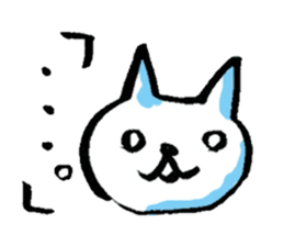 Cat of the Japanese brush sticker #14948653