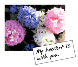 flowers with love greeting card sticker #14948784