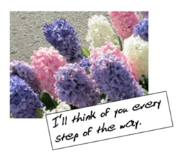 flowers with love greeting card sticker #14948789