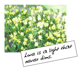 flowers with love greeting card sticker #14948802