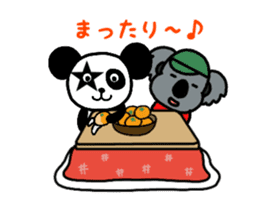 Cute panda and koala sticker #14950755