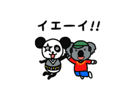 Cute panda and koala sticker #14950757