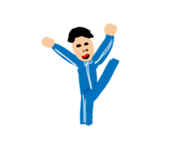 Invisible colour person sticker #14952543