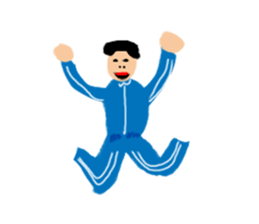 Invisible colour person sticker #14952547