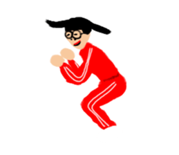 Invisible colour person sticker #14952550