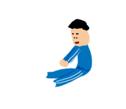 Invisible colour person sticker #14952567