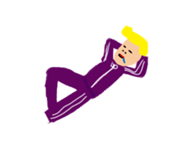 Invisible colour person sticker #14952577