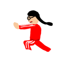 Invisible colour person sticker #14952579