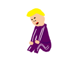 Invisible colour person sticker #14952581