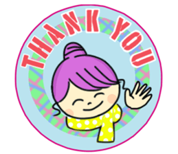 Sticker of girl and dog and cat 2 sticker #14952603