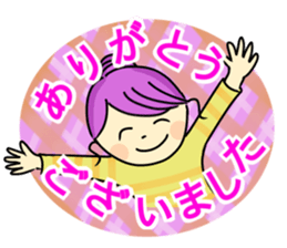 Sticker of girl and dog and cat 2 sticker #14952606