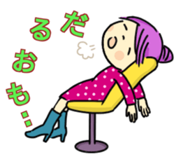 Sticker of girl and dog and cat 2 sticker #14952610