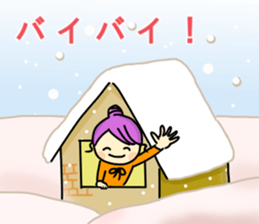 Sticker of girl and dog and cat 2 sticker #14952613