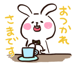 A polite rabbit sent to the boss sticker #14953295