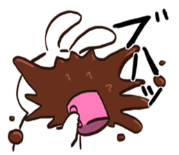 A polite rabbit sent to the boss sticker #14953319