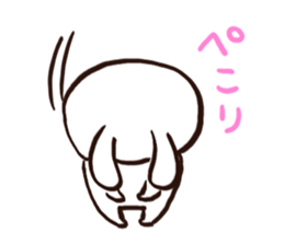 A polite rabbit sent to the boss sticker #14953326