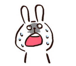 A polite rabbit sent to the boss sticker #14953327