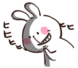 A polite rabbit sent to the boss sticker #14953329
