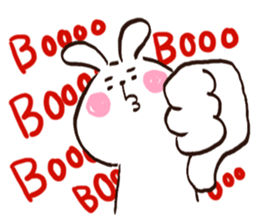 A polite rabbit sent to the boss sticker #14953333
