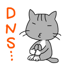Running cat (gray) sticker #14953433