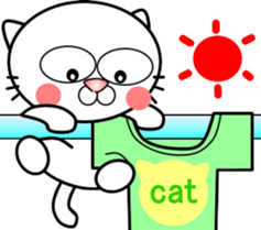 Cat that can be used everyday sticker-3 sticker #14953665