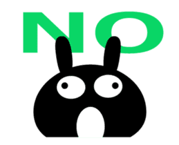 Animated black bunny. sticker #14954001