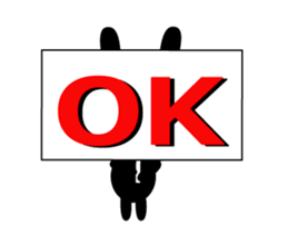 Animated black bunny. sticker #14954016