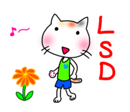 Running cat (white) sticker #14954067