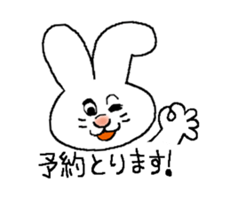 Rabbit and tortoise play golf sticker #14954139