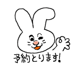 Rabbit and tortoise play golf sticker #14954139