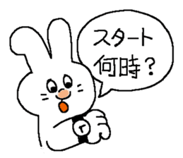 Rabbit and tortoise play golf sticker #14954141