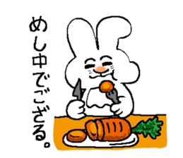 Rabbit and tortoise play golf sticker #14954149