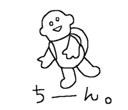 Rabbit and tortoise play golf sticker #14954157