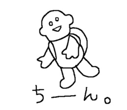 Rabbit and tortoise play golf sticker #14954157