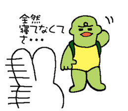 Rabbit and tortoise play golf sticker #14954159