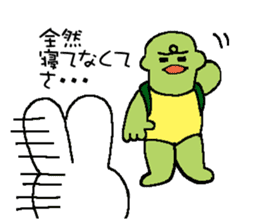 Rabbit and tortoise play golf sticker #14954159