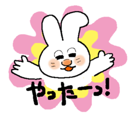 Rabbit and tortoise play golf sticker #14954167