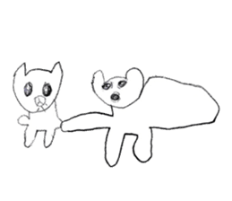 Creatures drawing sticker sticker #14954942