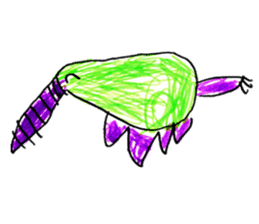 Creatures drawing sticker sticker #14954947